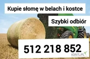 Kupię suchą słomę w belach 120 lub 130 160  owinieta siatko lub sznurkiem również dużą kostka  Tel 5.1.2.2.1.8.8.5 2 