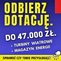 Turbiny wiatrowe poziome z dofinansowaniem do 47.000 .